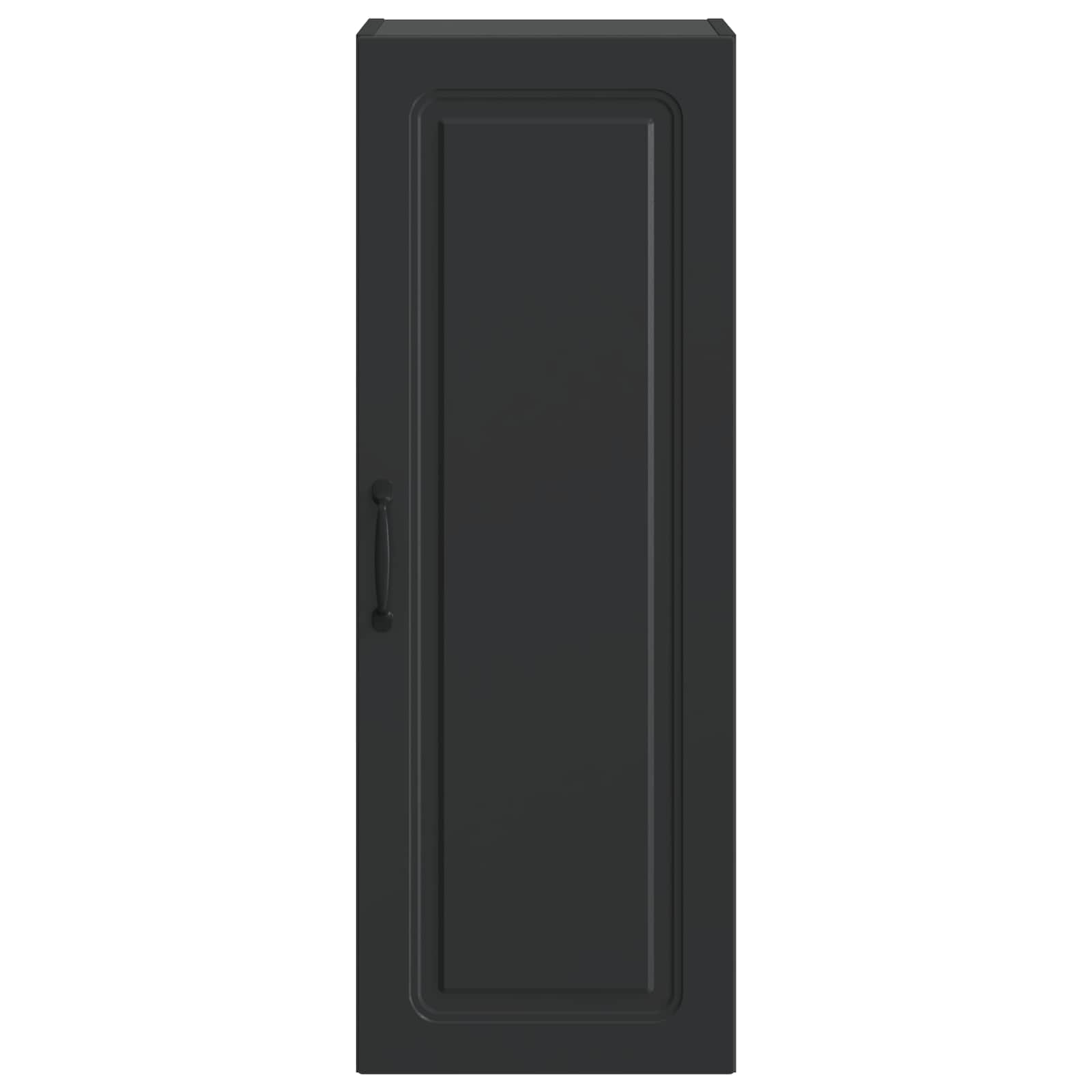 vidaXL Wall-Mounted Cabinet 33 x 34.5 x 90 cm Engineered Wood Black 4