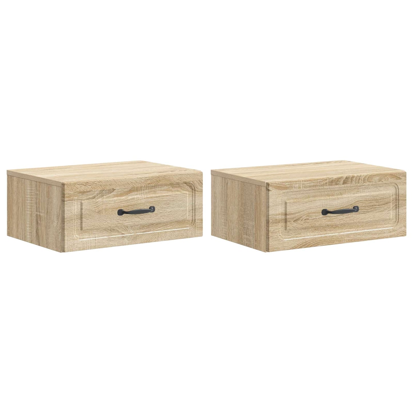 vidaXL Wall-Mounted Bedside Cabinet 2 pcs Sonoma Oak 49 x 34.5 x 20 cm 2
