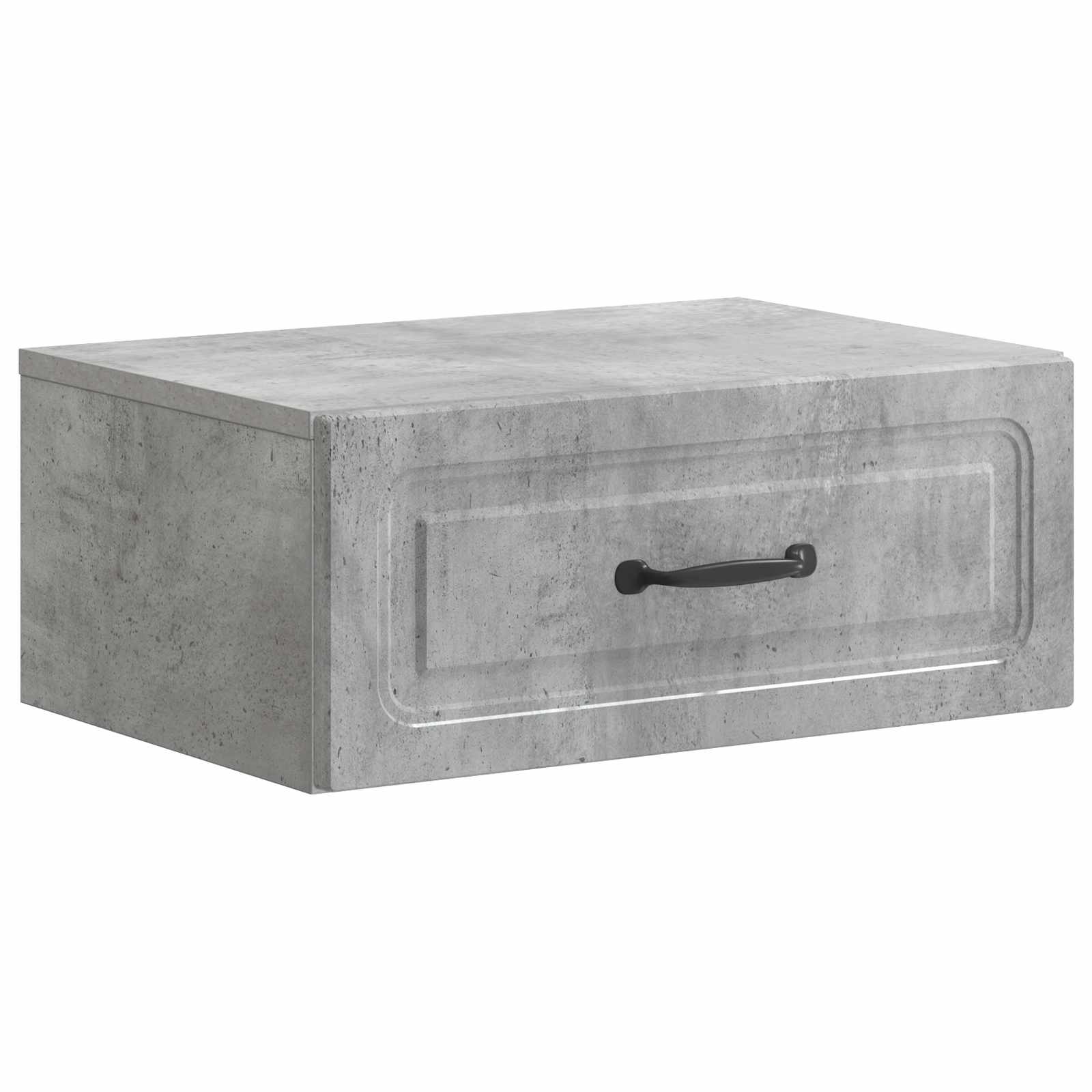 vidaXL Wall-Mounted Bedside Cabinet 2 pcs Concrete Grey 5