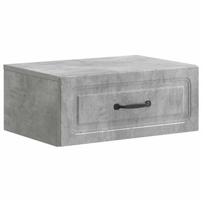 vidaXL Wall-Mounted Bedside Cabinet 2 pcs Concrete Grey 5