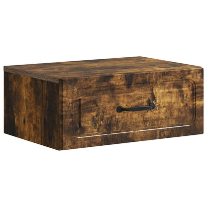 vidaXL Wall-Mounted Bedside Cabinet 2 pcs Smoked Oak 49 x 34.5 x 20 cm 5