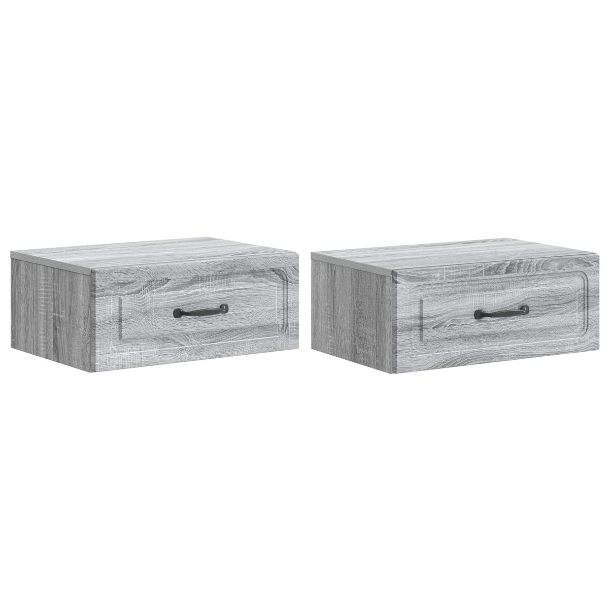 Wall-Mounted Bedside Cabinet 49 x 34.5 x 20 cm Grey sonoma