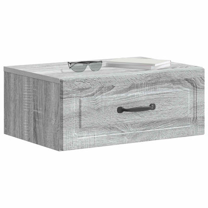 Wall-Mounted Bedside Cabinet 49 x 34.5 x 20 cm Grey sonoma