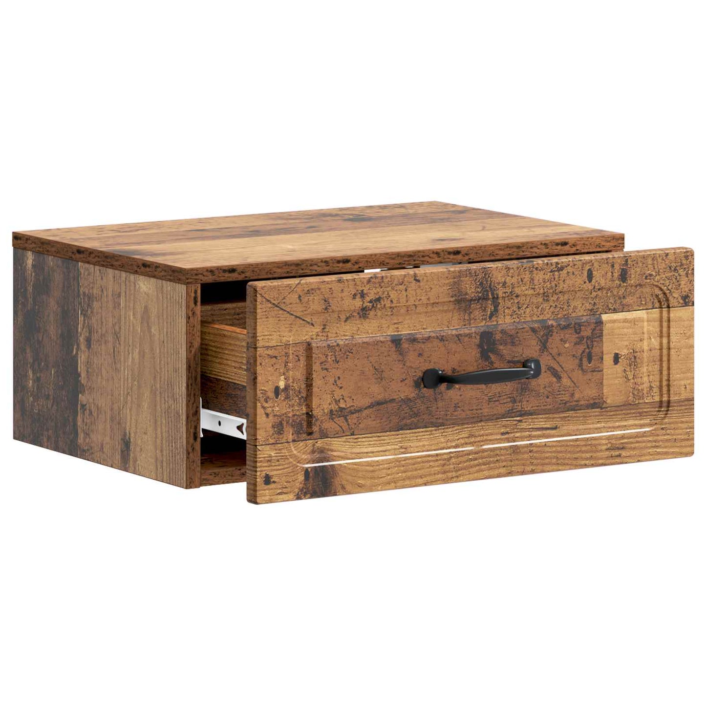 vidaXL Wall-Mounted Bedside Cabinet 2 pcs Old Wood 49 x 34.5 x 20 cm 6
