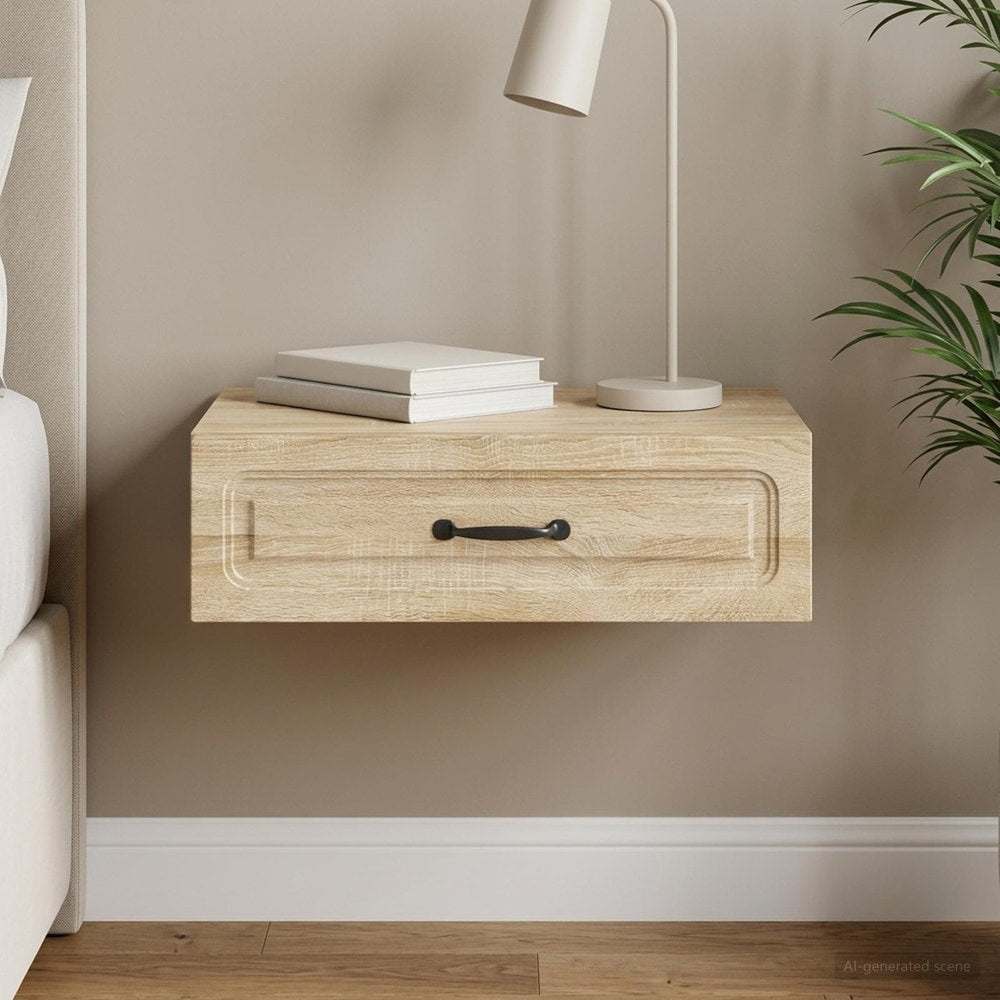 vidaXL Wall-Mounted Side Table 59 x 34.5 x 17 cm Engineered Wood
