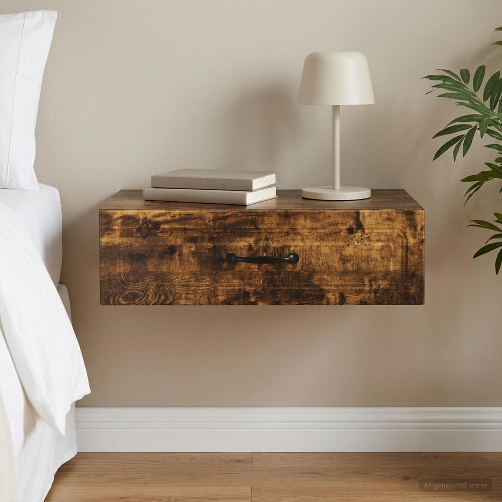 vidaXL Wall-Mounted Side Table 59 x 34.5 x 17 cm Engineered Wood