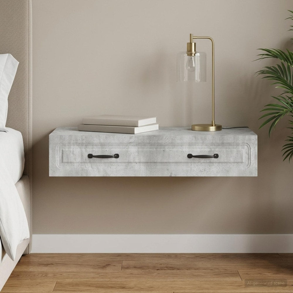 vidaXL Wall-Mounted Side Table 59 x 34.5 x 17 cm Engineered Wood