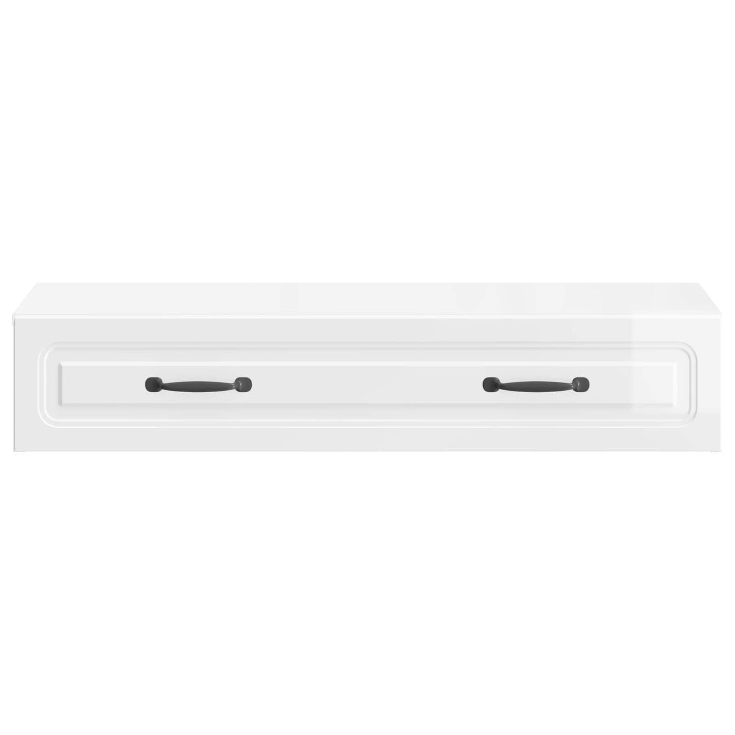 vidaXL Wall-Mounted Side Table High Gloss White 87.5 x 34.5 x 17 cm 5