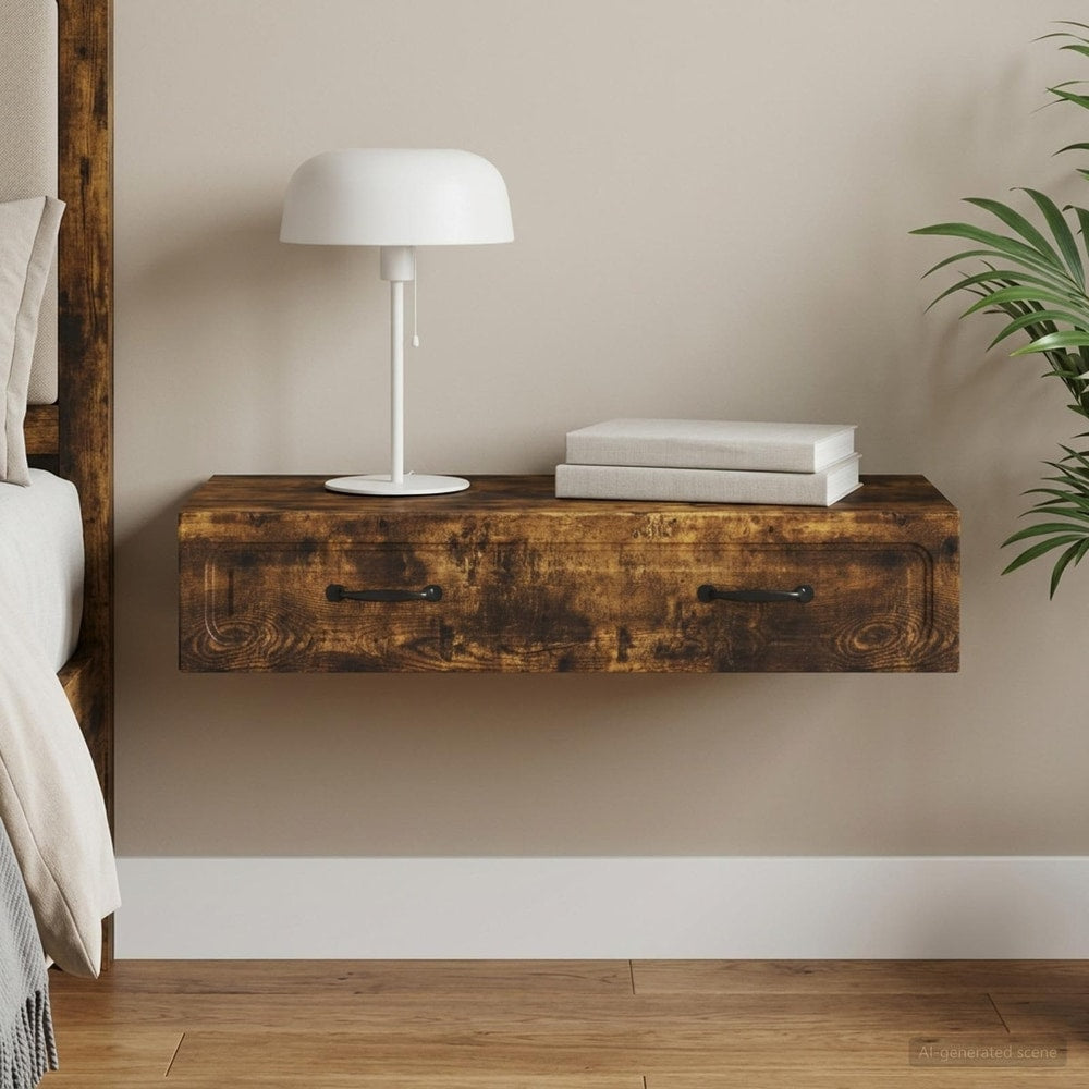 vidaXL Wall-Mounted Side Table 59 x 34.5 x 17 cm Engineered Wood