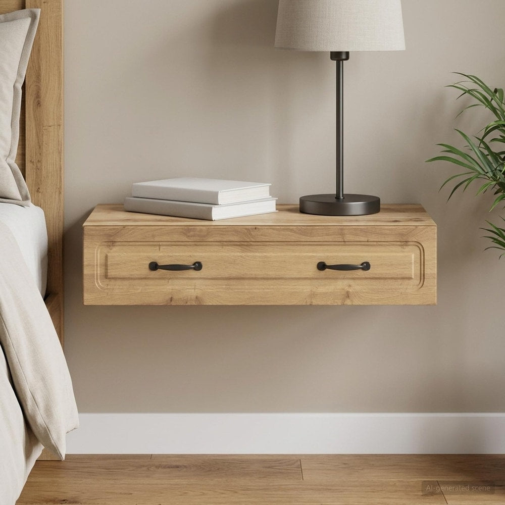 Wall-Mounted Side Table 59 x 34.5 x 17 cm Engineered Wood Artisan oak