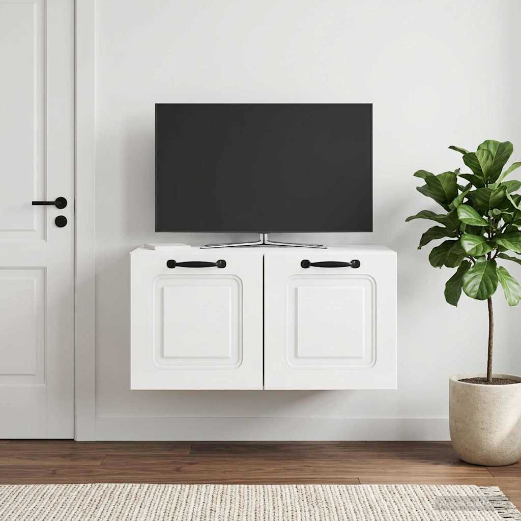 vidaXL Wall-Mounted TV Cabinet High Gloss White 59.5 x 41 x 30 cm 1