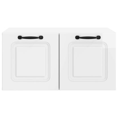 vidaXL Wall-Mounted TV Cabinet High Gloss White 59.5 x 41 x 30 cm 6