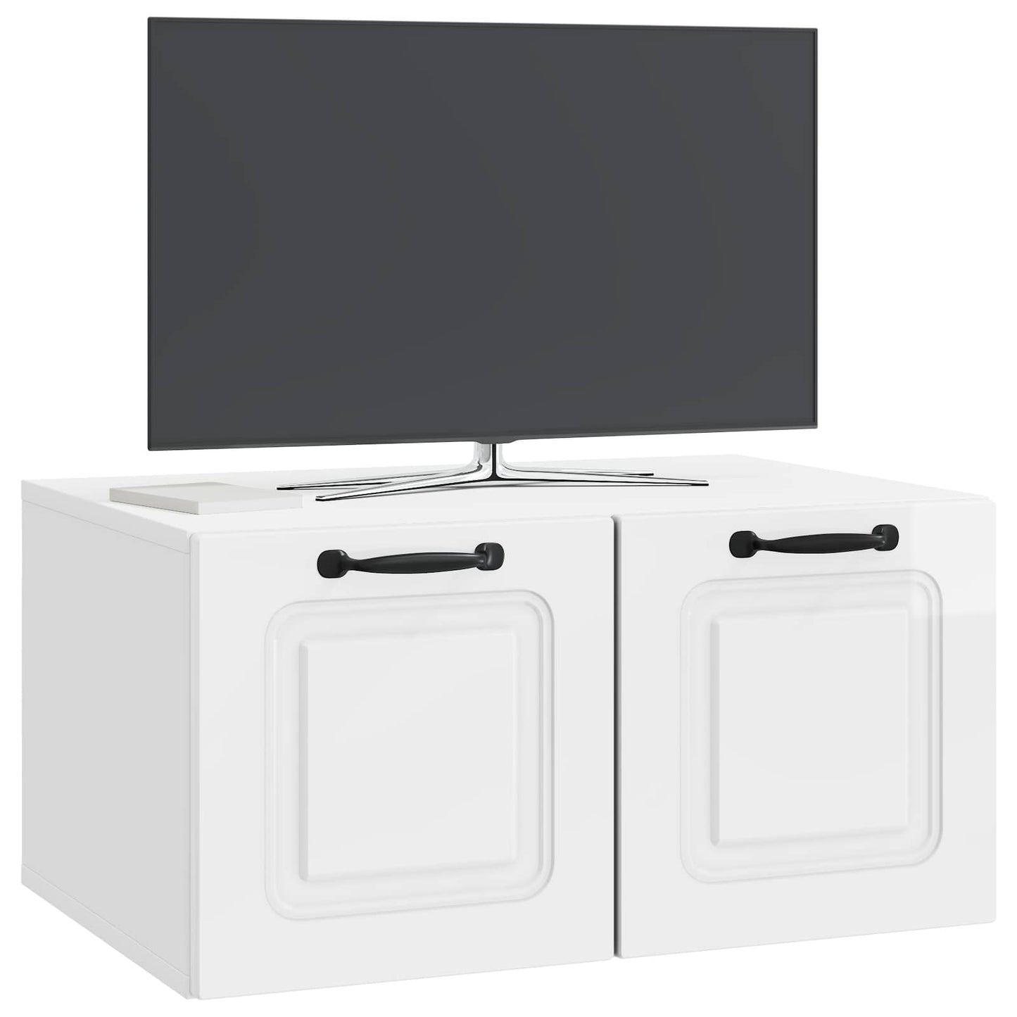 vidaXL Wall-Mounted TV Cabinet High Gloss White 59.5 x 41 x 30 cm 3