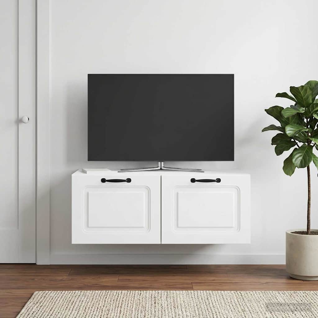 vidaXL Wall-Mounted TV Cabinet White 78.5 x 41 x 30 cm Engineered Wood 1