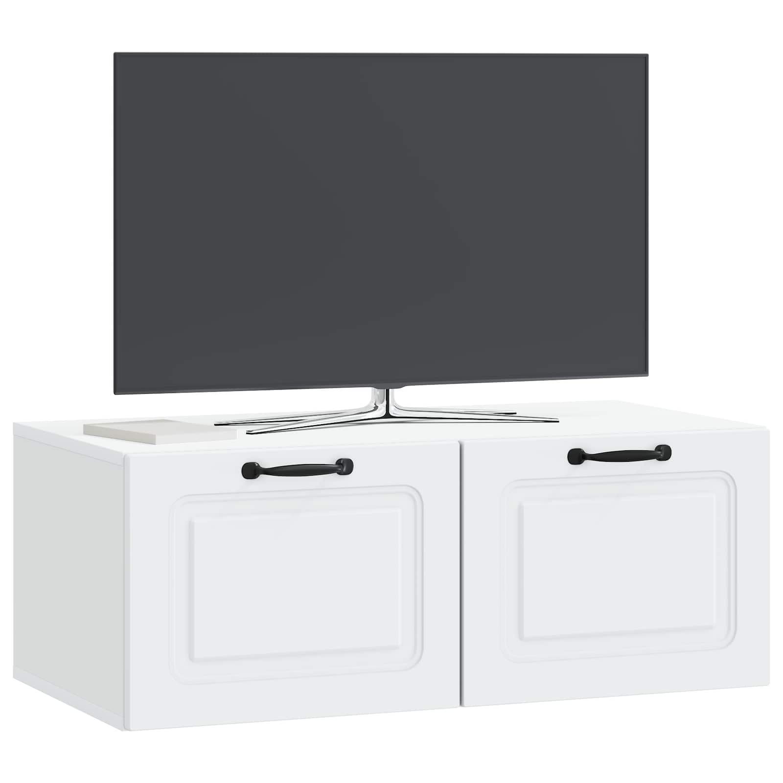 vidaXL Wall-Mounted TV Cabinet White 78.5 x 41 x 30 cm Engineered Wood 3