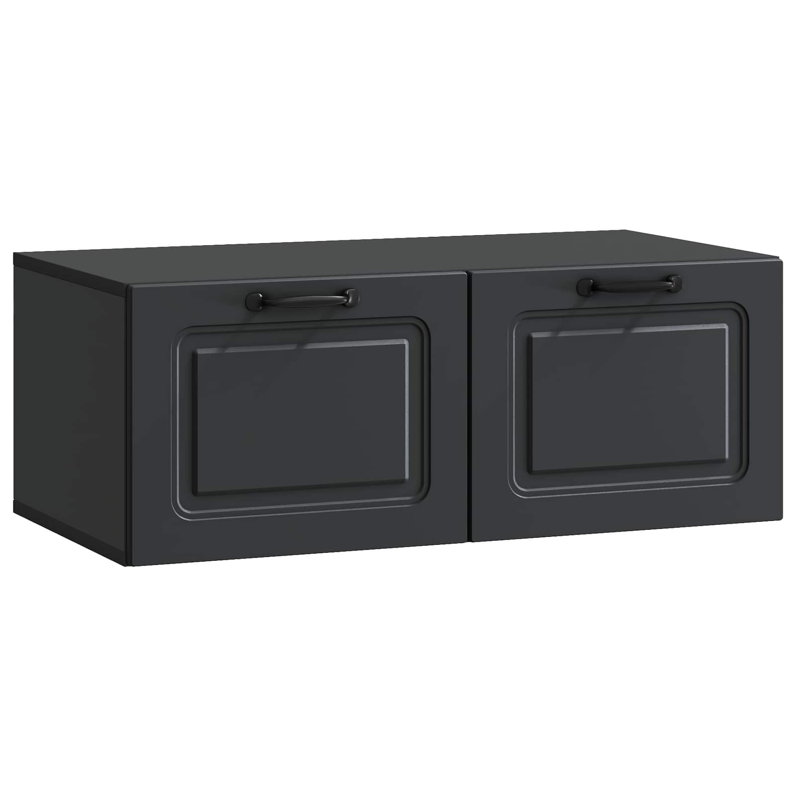 vidaXL Wall-Mounted TV Cabinet Black 78.5 x 41 x 30 cm Engineered Wood 2