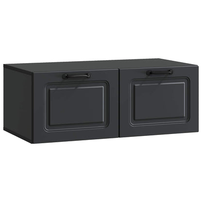 vidaXL Wall-Mounted TV Cabinet Black 78.5 x 41 x 30 cm Engineered Wood 2