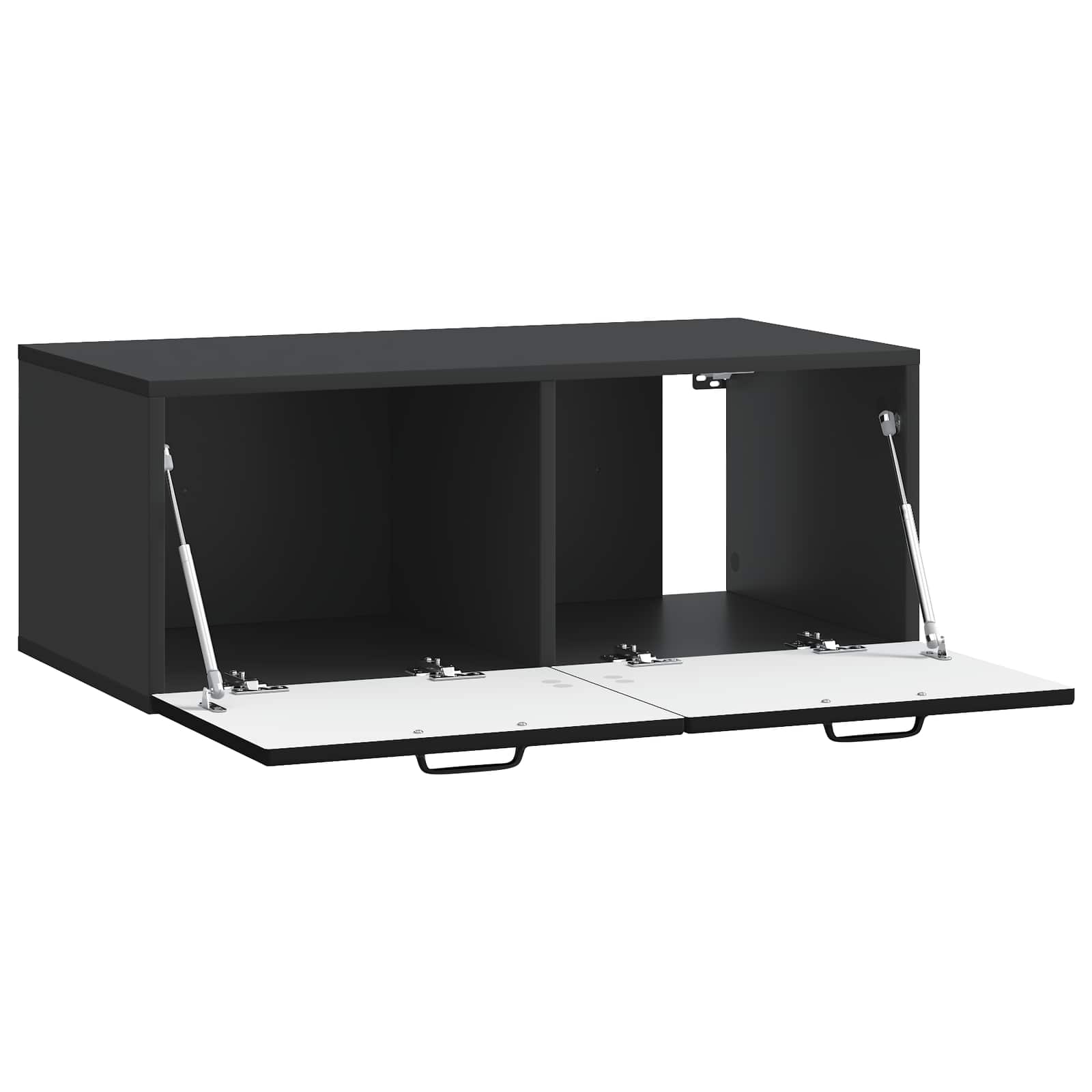 vidaXL Wall-Mounted TV Cabinet Black 78.5 x 41 x 30 cm Engineered Wood 5