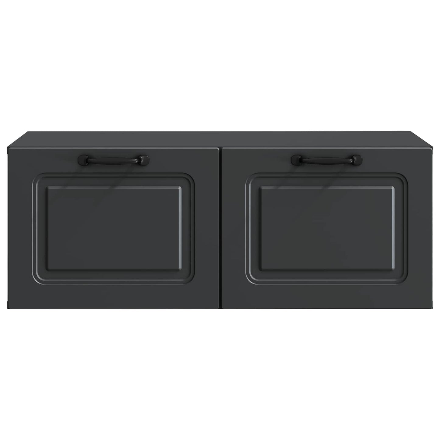 vidaXL Wall-Mounted TV Cabinet Black 78.5 x 41 x 30 cm Engineered Wood 6