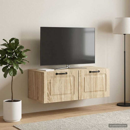 vidaXL Wall-Mounted TV Cabinet Sonoma Oak 78.5 x 41 x 30 cm 4