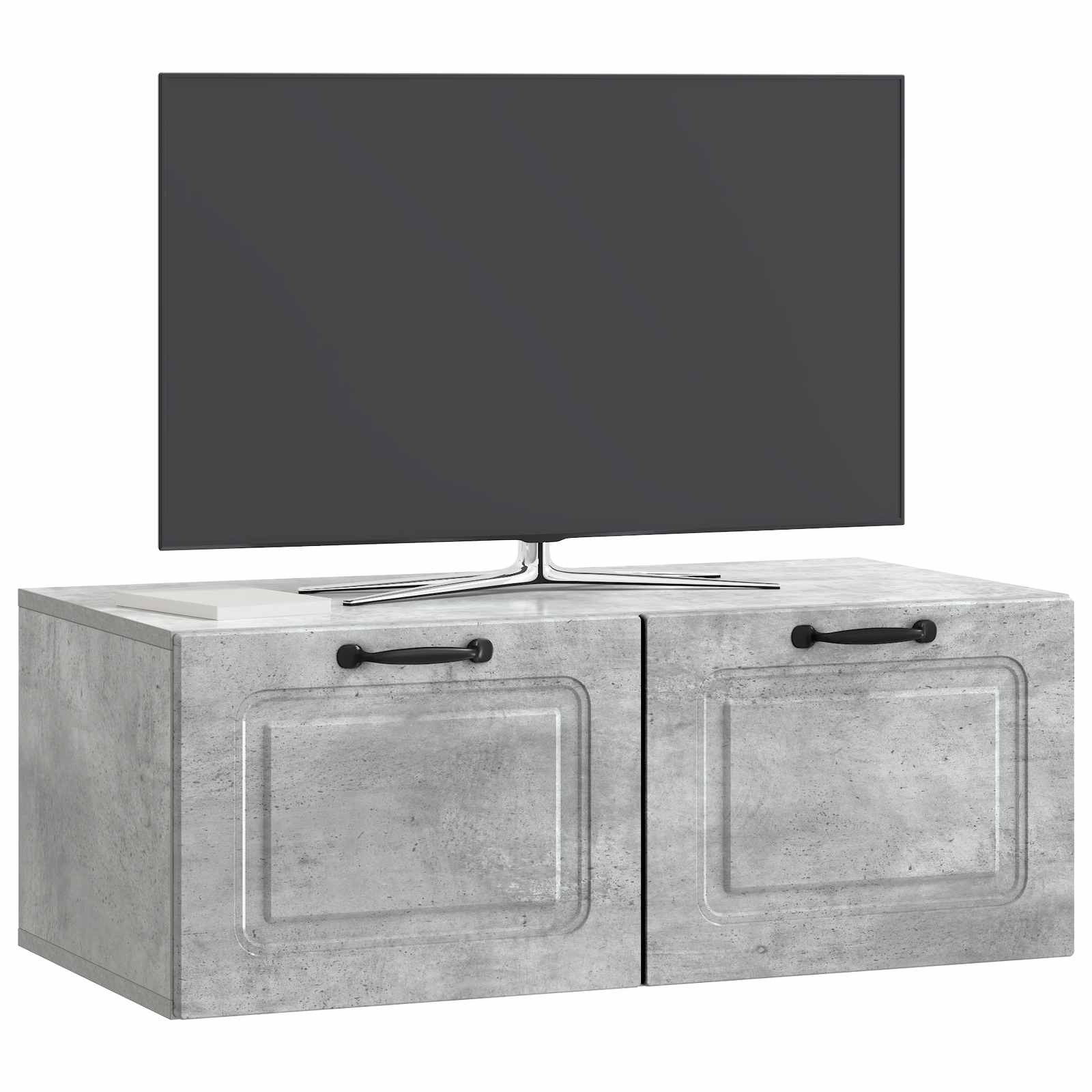 vidaXL Wall-Mounted TV Cabinet Concrete Grey 78.5 x 41 x 30 cm 3