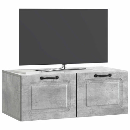 vidaXL Wall-Mounted TV Cabinet Concrete Grey 78.5 x 41 x 30 cm 3