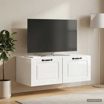 vidaXL Wall-Mounted TV Cabinet High Gloss White 78.5 x 41 x 30 cm 4