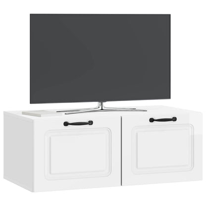 vidaXL Wall-Mounted TV Cabinet High Gloss White 78.5 x 41 x 30 cm 3