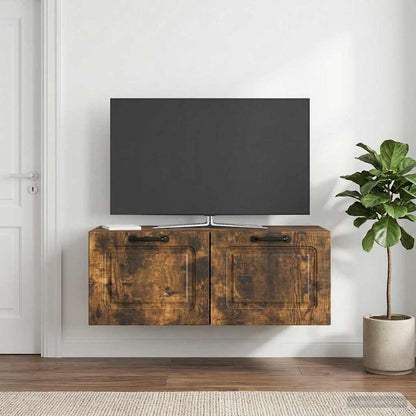 vidaXL Wall-Mounted TV Cabinet Smoked Oak 78.5 x 41 x 30 cm 4