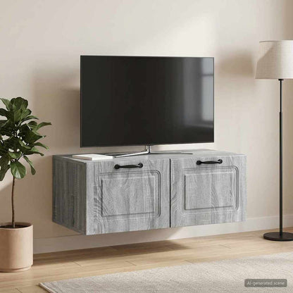 vidaXL Wall-Mounted TV Cabinet Grey Sonoma 78.5 x 41 x 30 cm 4