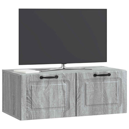vidaXL Wall-Mounted TV Cabinet Grey Sonoma 78.5 x 41 x 30 cm 3