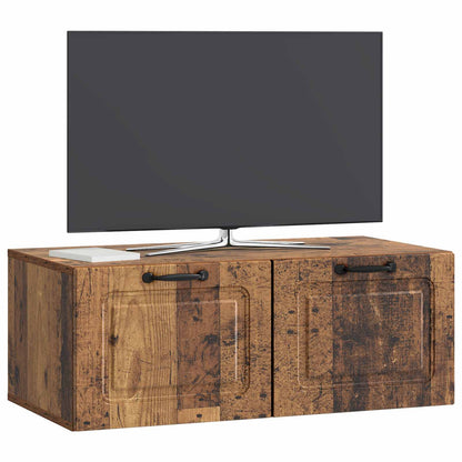 vidaXL Wall-Mounted TV Cabinet Wall-mounted Old Wood 78.5 x 41 x 30 cm 3