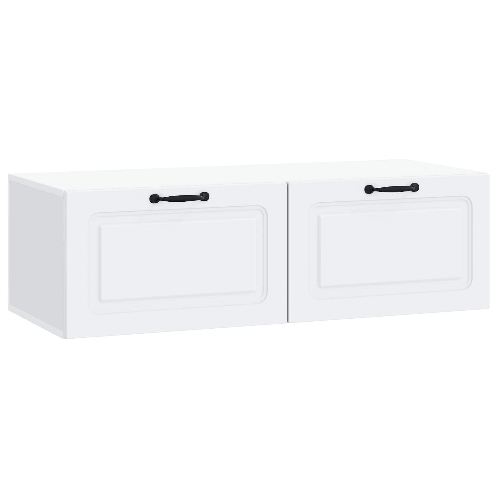 vidaXL Wall-Mounted TV Cabinet White 98 x 41 x 30 cm Engineered Wood 2