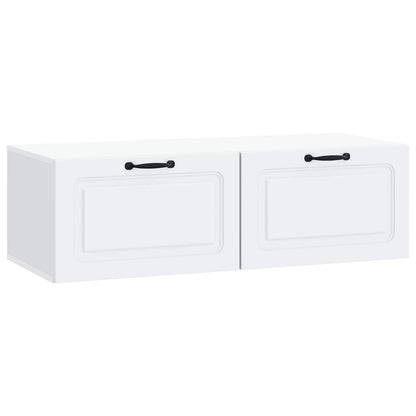 vidaXL Wall-Mounted TV Cabinet White 98 x 41 x 30 cm Engineered Wood 2