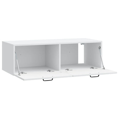 vidaXL Wall-Mounted TV Cabinet White 98 x 41 x 30 cm Engineered Wood 5