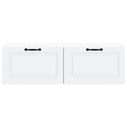 vidaXL Wall-Mounted TV Cabinet White 98 x 41 x 30 cm Engineered Wood 6