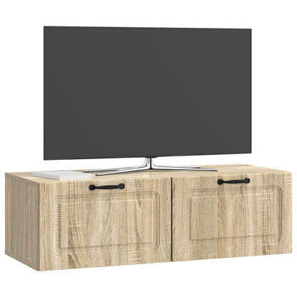 vidaXL Wall-Mounted TV Cabinet Wall-mounted Sonoma Oak 98 x 41 x 30 cm 3