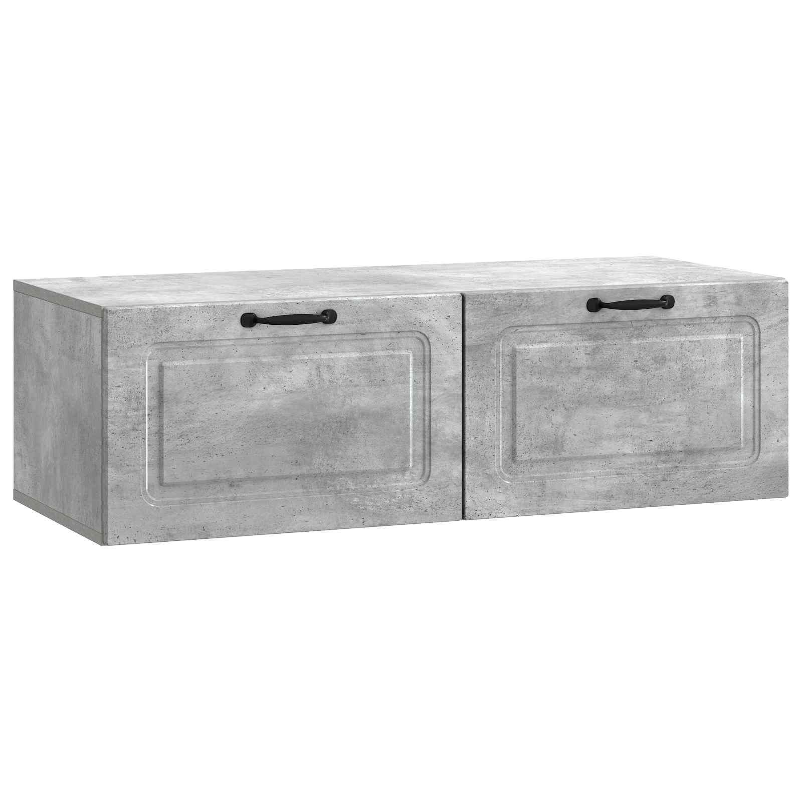 vidaXL Wall-Mounted TV Cabinet Concrete Grey 98 x 41 x 30 cm 2