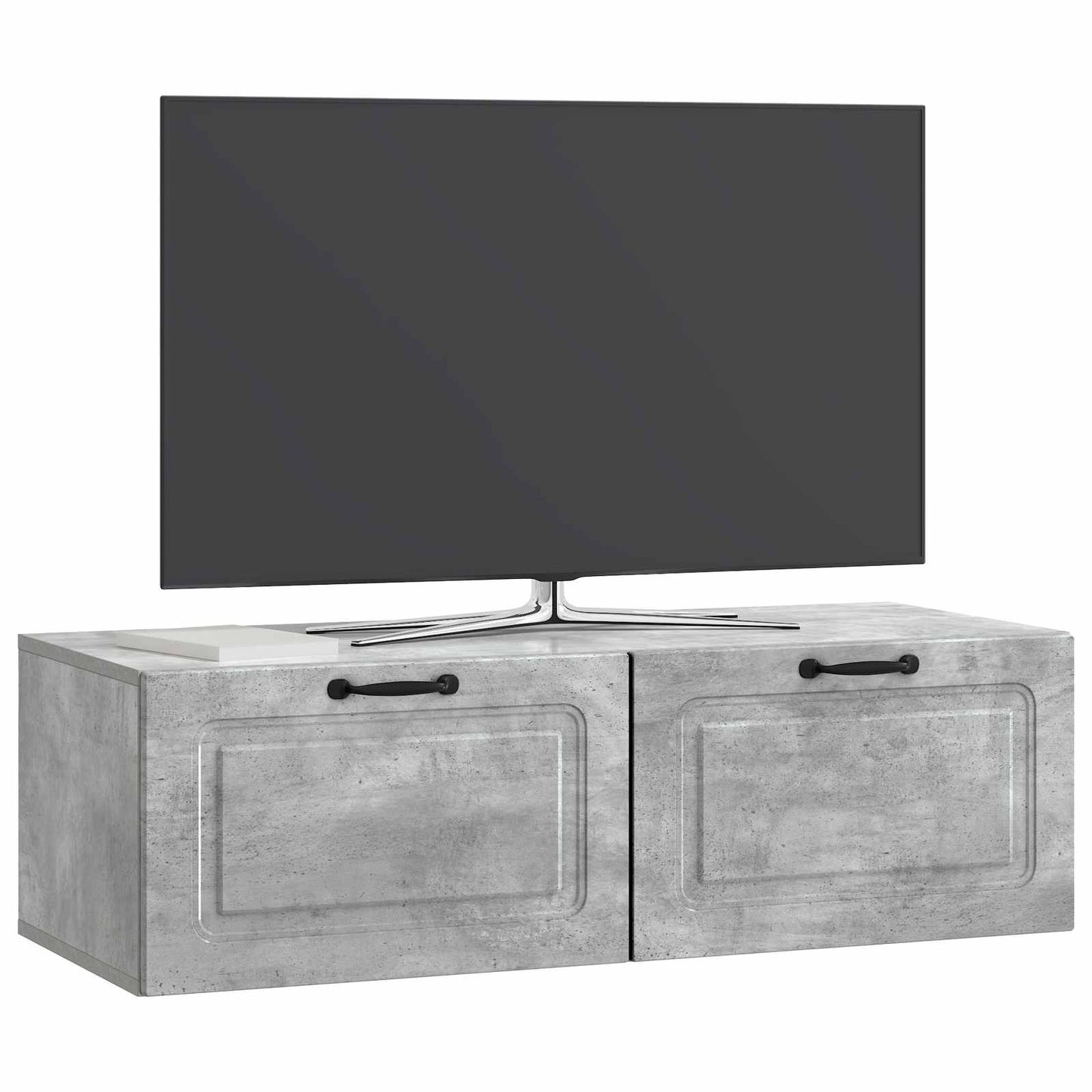 vidaXL Wall-Mounted TV Cabinet Concrete Grey 98 x 41 x 30 cm 3