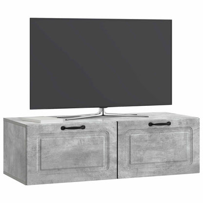 vidaXL Wall-Mounted TV Cabinet Concrete Grey 98 x 41 x 30 cm 3