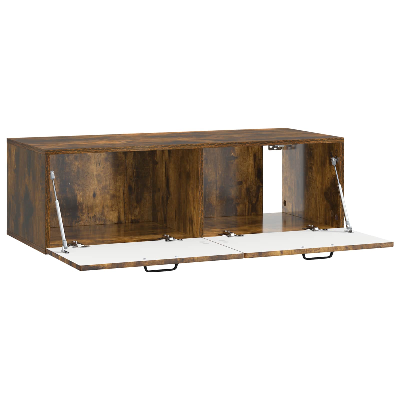 vidaXL Wall-Mounted TV Cabinet Wall-mounted Smoked Oak 98 x 41 x 30 cm 5
