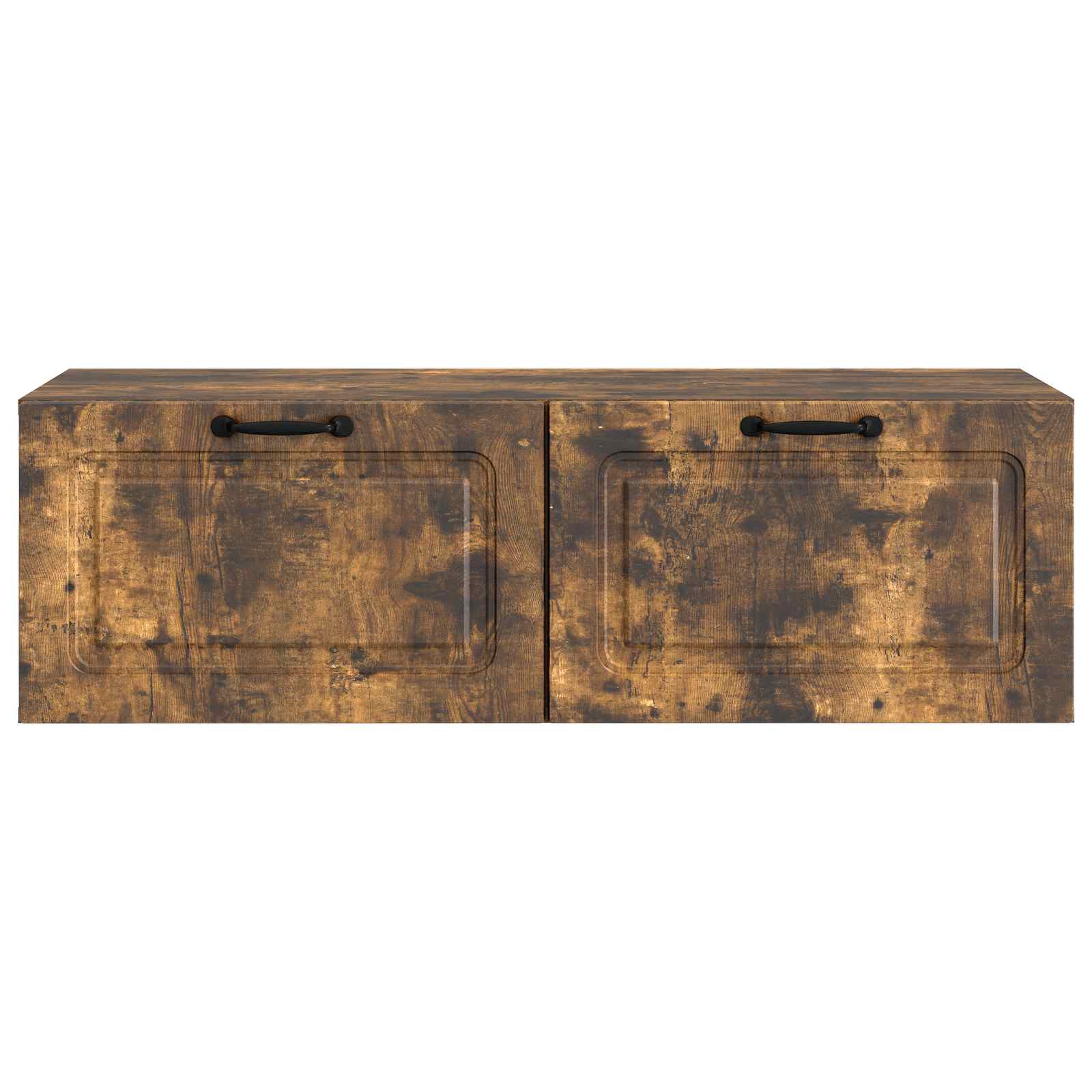 vidaXL Wall-Mounted TV Cabinet Wall-mounted Smoked Oak 98 x 41 x 30 cm 6