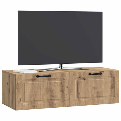 vidaXL Wall-Mounted TV Cabinet 98 x 41 x 30 cm Artisan Oak 3