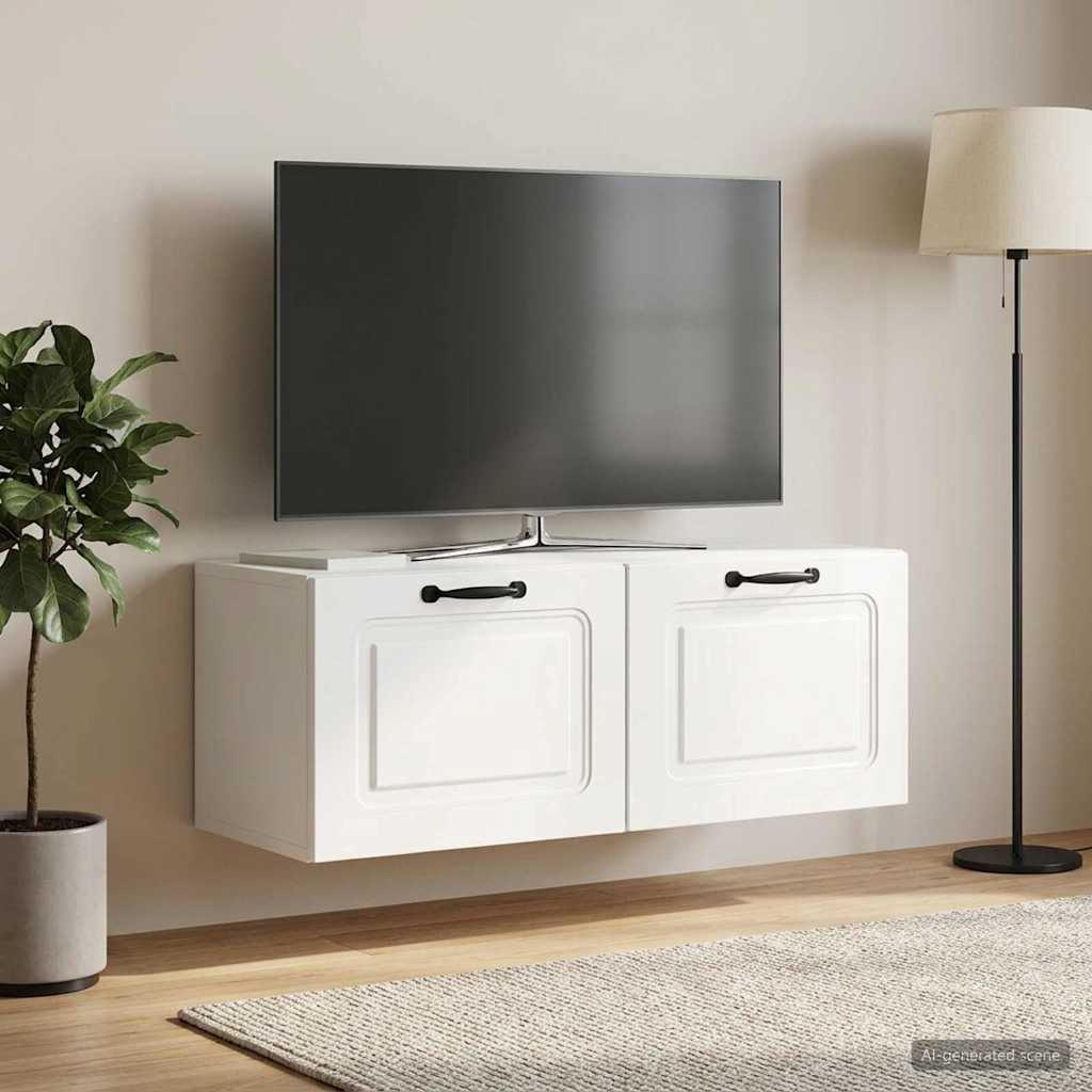 vidaXL Wall-Mounted TV Cabinet High Gloss White 78.5 x 31 x 30 cm 4
