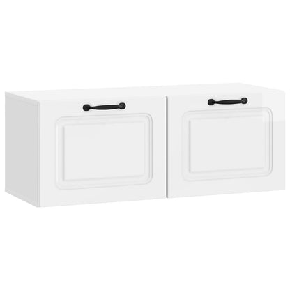 vidaXL Wall-Mounted TV Cabinet High Gloss White 78.5 x 31 x 30 cm 2