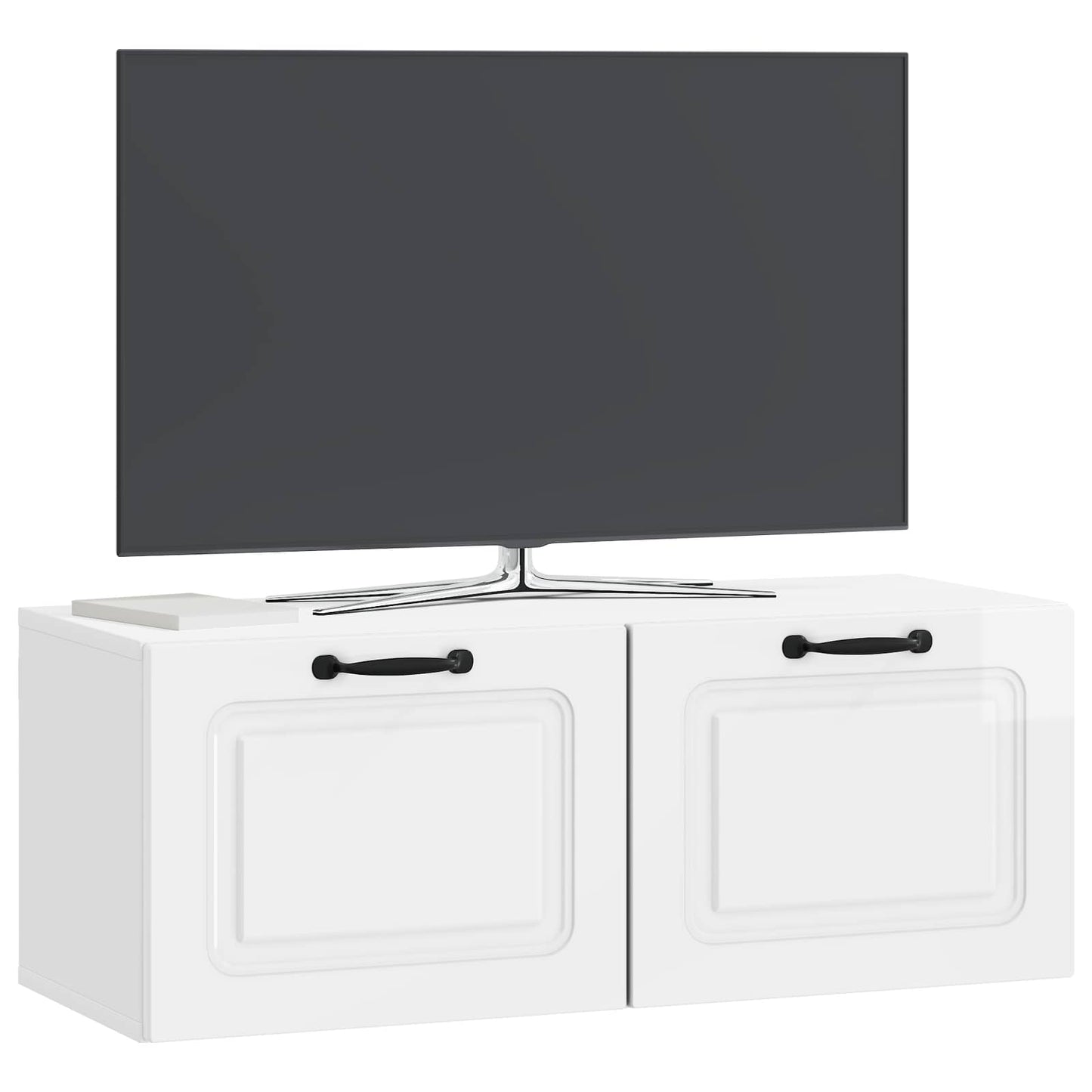 vidaXL Wall-Mounted TV Cabinet High Gloss White 78.5 x 31 x 30 cm 3