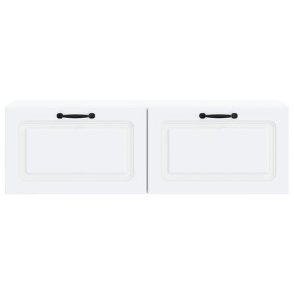 vidaXL Wall-Mounted TV Cabinet White 98 x 31 x 30 cm Engineered Wood 6