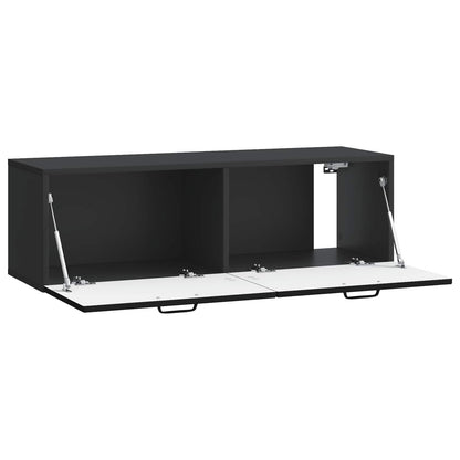 vidaXL Wall-Mounted TV Cabinet Black 98 x 31 x 30 cm Engineered Wood 5
