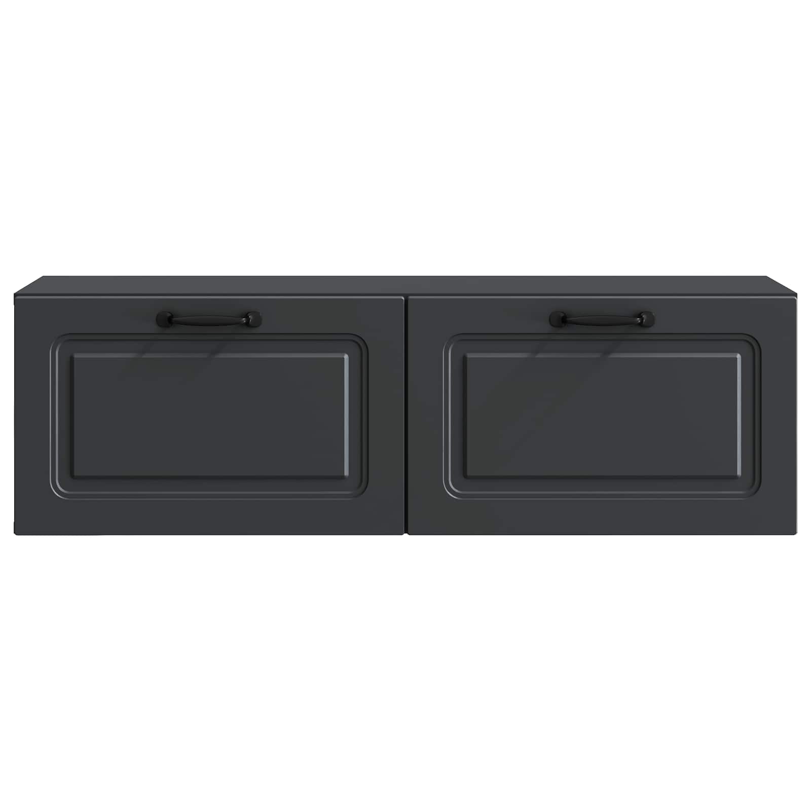 vidaXL Wall-Mounted TV Cabinet Black 98 x 31 x 30 cm Engineered Wood 6