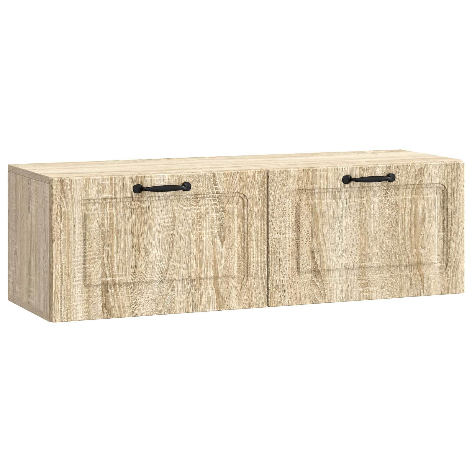 vidaXL Wall-Mounted TV Cabinet Wall-mounted Sonoma Oak 98 x 31 x 30 cm 2